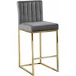 Meridian Furniture Giselle 26&quotH Velvet Counter Stool in Gray