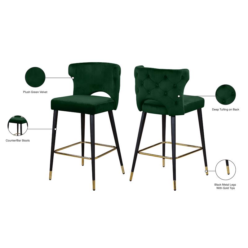 kelly green bar stools