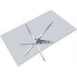 Meridian Furniture Xander Tempered Glass Top Dining Table in Clear/Chrome
