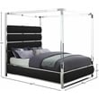 Meridian Furniture Encore Solid Wood and Vegan Leather King Bed in Black