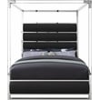 Meridian Furniture Encore Solid Wood and Vegan Leather King Bed in Black
