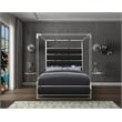 Meridian Furniture Encore Solid Wood and Vegan Leather King Bed in Black