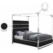 Meridian Furniture Encore Solid Wood and Vegan Leather King Bed in Black