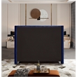 Meridian Furniture Aiden Solid Wood/Tufted Velvet Wing Back Full Bed in Navy