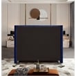 Meridian Furniture Aiden Solid Wood Tufted Velvet Wing Back King Bed in Navy