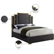 Meridian Furniture Hugos Gray Velvet King Bed