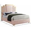 Meridian Furniture Hugos Pink Velvet King Bed