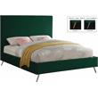 Meridian Furniture Jasmine Contemporary Velvet Full Bed in Green