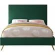 Meridian Furniture Jasmine Contemporary Velvet Full Bed in Green