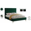 Meridian Furniture Jasmine Contemporary Velvet King Bed in Green