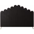 Meridian Furniture Lily Solid Wood and Tufted Velvet King Bed in Pink
