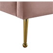 Meridian Furniture Lily Solid Wood and Tufted Velvet Twin Bed in Pink