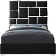 Meridian Furniture Milan Solid Wood and Vegan Leather King Bed in Black