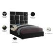 Meridian Furniture Milan Solid Wood and Vegan Leather King Bed in Black