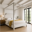 Meridian Furniture Rowan Tufted Velvet King Bed in White