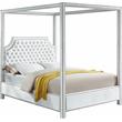 Meridian Furniture Rowan Tufted Velvet King Bed in White
