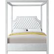 Meridian Furniture Rowan Tufted Velvet Queen Bed in White
