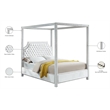 Meridian Furniture Rowan Tufted Velvet Queen Bed in White