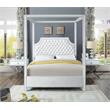 Meridian Furniture Rowan Tufted Velvet Queen Bed in White