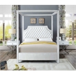 Meridian Furniture Rowan Tufted Velvet Queen Bed in White