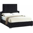 Meridian Furniture Sedona Rich Velvet Queen Bed in Black