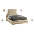 Meridian Furniture Sedona Rich Velvet King Bed in Cream