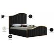 Meridian Furniture Jolie Solid Wood and Velvet King Bed in Black