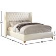 Meridian Furniture Soho Solid Wood and Vegan Leather King Bed in White