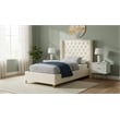 Meridian Furniture Soho Solid Wood and Vegan Leather Twin Bed in White