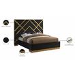 Meridian Furniture Vector Rich Velvet King Bed in Black