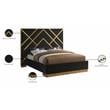 Meridian Furniture Vector Rich Velvet Queen Bed in Black