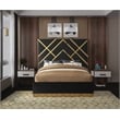 Meridian Furniture Vector Rich Velvet Queen Bed in Black