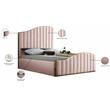 Meridian Furniture Jolie Solid Wood and Velvet King Bed in Pink