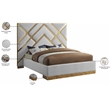 Meridian Furniture Vector White Vegan Leather King Bed
