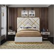 Meridian Furniture Vector White Vegan Leather King Bed