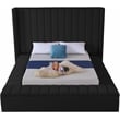 Meridian Furniture Kiki Solid Wood and Velvet King Bed in Black