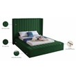 Meridian Furniture Kiki Solid Wood and Velvet Full Bed in Green
