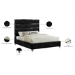 Meridian Furniture Zuma Solid Wood and Rich Velvet King Bed in Black