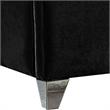 Meridian Furniture Zuma Solid Wood and Rich Velvet King Bed in Black