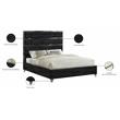Meridian Furniture Zuma Solid Wood and Rich Velvet King Bed in Black