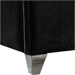 Meridian Furniture Zuma Solid Wood and Rich Velvet Queen Bed in Black