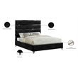 Meridian Furniture Zuma Solid Wood and Rich Velvet Queen Bed in Black