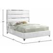 Meridian Furniture Zuma Solid Wood and Rich Velvet Full Bed in White