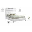 Meridian Furniture Zuma Solid Wood and Rich Velvet Full Bed in White