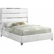 Meridian Furniture Zuma Solid Wood and Rich Velvet Full Bed in White