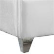 Meridian Furniture Zuma Solid Wood and Rich Velvet King Bed in White