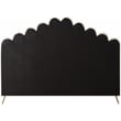 Meridian Furniture Lily Solid Wood and Tufted Velvet King Bed in Cream