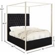 Meridian Furniture Porter Tufted Velvet King Bed in Black