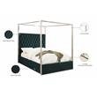 Meridian Furniture Porter Tufted Velvet Queen Bed in Green