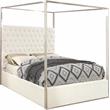 Meridian Furniture Porter Tufted Velvet King Bed in White